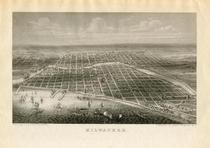 Milwaukee 1850 to 1899 Bird's Eye View - 94x027.1, Milwaukee 1850 to 1899 Bird's Eye View - 94x027.1